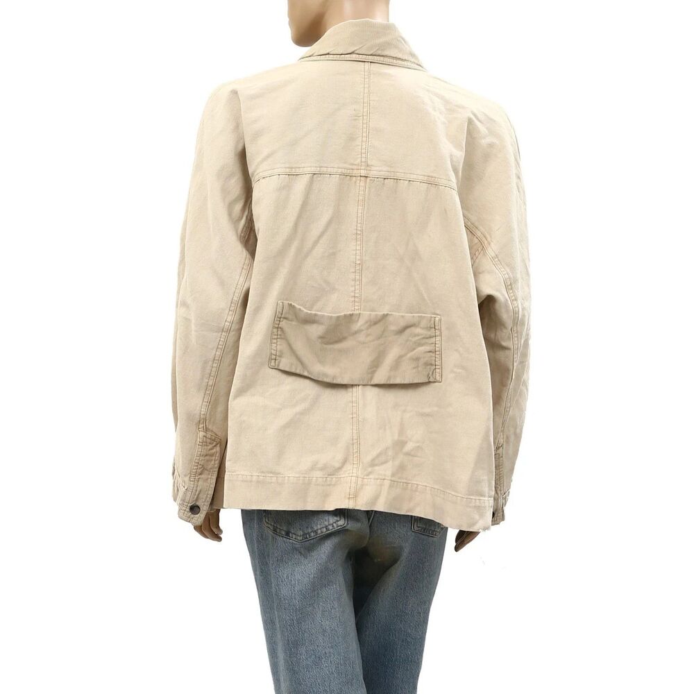 Free People We The Free Denim Jacket Top Long Sleeve Buttondown Cotton XL 288306 - Picture 3 of 5